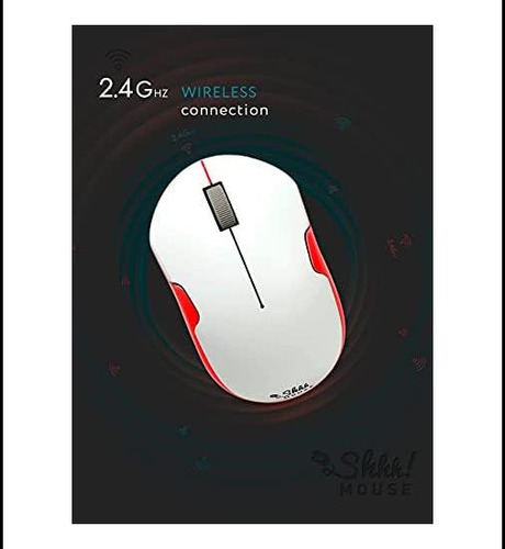 Shhhmouse Mouse Óptico Silencioso Inalámbrico Receptor Usb .