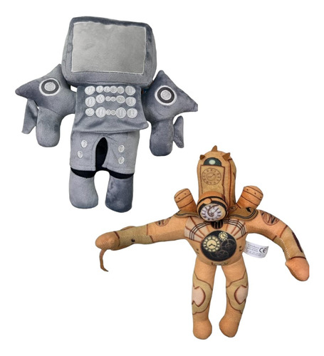 Peluche Skibidi Toilet Pack Tv Man + Clockman