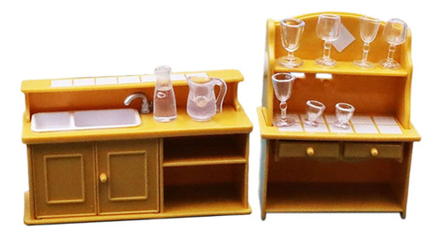 Muebles De Casa De Muñecas En Miniatura Dormitorio Paisaje