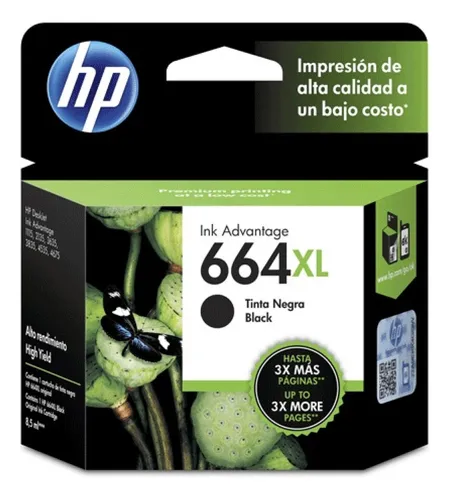 Cartucho HP Deskjet 1115, 2136 original, 664xl, negro, 664xl