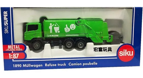 Camion De Basura Residuos Scania 1/87 Siku 1890 Color Verde