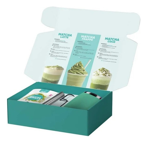 Matcha Lovers Green Okko Vainilla 200g + Espumador + Termo