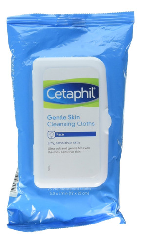 Cetaphil Paños Limpiadores Suaves Para La Piel, 25 Hojas, .