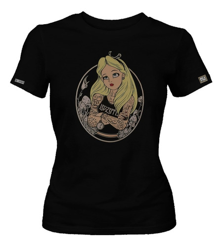 Camiseta Alicia En El Pais De Las Maravillas Rock Mujer Dbo 
