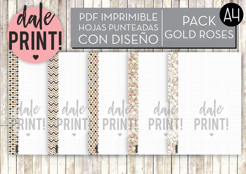Hojas Punteadas A4 Pdf Imprimible 5 Diseños