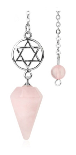 Imagen 2 de 5 de Tablero De Péndulo + Péndulo Cuarzo Rosa Estrella De David