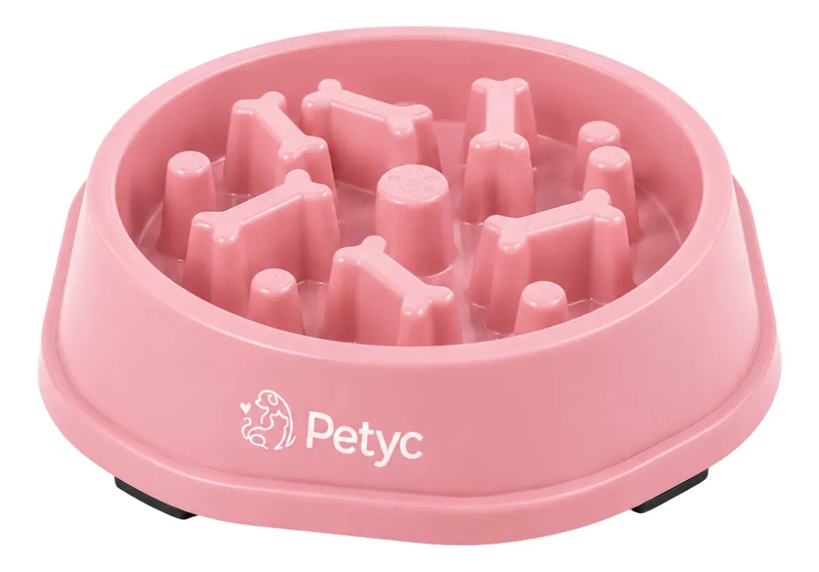 Comedouro Lento Labirinto PETYC Foodtimer para Cães Gatos Tigela Anti-engasgo Interativa Educativa Obstáculos Internos Base Antiderrapante Alimentação Lenta Refeição Gradual Ração 