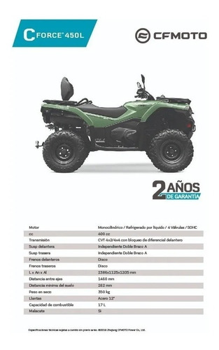 Imagen 14 de 25 de Cf-moto Cforce 450c Xl Utv/no Can Am-polaris/dolar Exclusivo