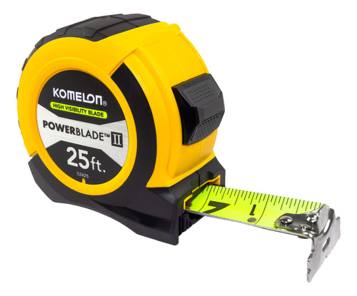 Komelon Usa 25' Abs Powerblade Ii Wide Blade Tape Measure, Y