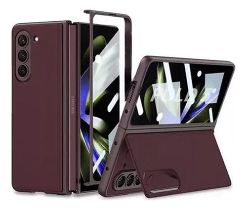 Capa De Couro Dobrável Para Samsung Galaxy Zfold5