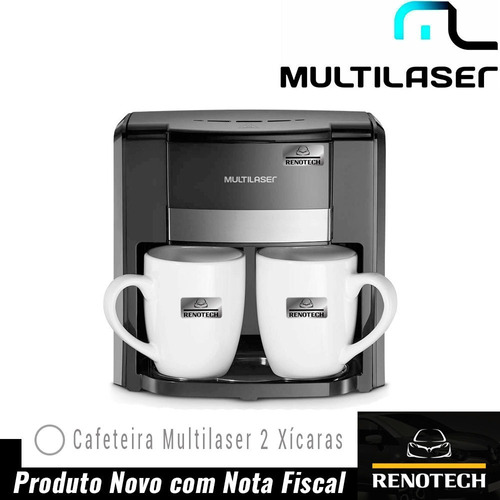 Cafeteira Multilaser Gourmet 2 Xícaras Preta 110v Be009