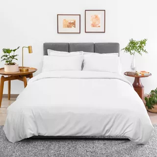 Funda De Duvet Dreamlab [queen Size 228x228cm] Color Blanco Diseño de la tela Liso