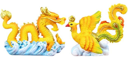 Figura De Dragón Fénix Chino De Feng Shui, Año Del Drago