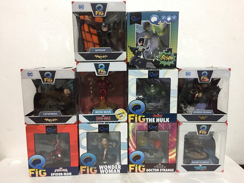 Figuras Q Fig Wonder Woman Y Rocket Con Groot Marvel Funko