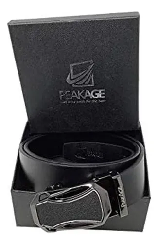 Cinturón De Vestir De Trinquete De Cuero Genuino Peakage Par