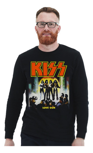 Polera Ml Kiss Love Gun Rock Impresión Directa