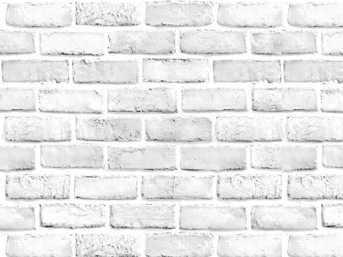Imagen 2 de 7 de Papel Tapiz Ladrillos Blanco Adhesivo 45cm X 10 Mt 3d Mayore