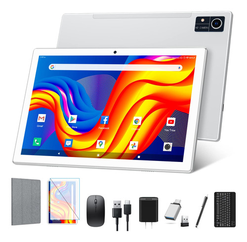 Tablet Android 12 Con Teclado, 16 (8+8) Gb De Ram, 128 Gb Ro