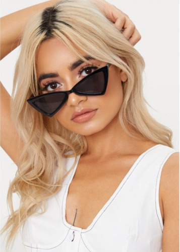 Anteojos Cat Eye Vintage Negro Y Crema