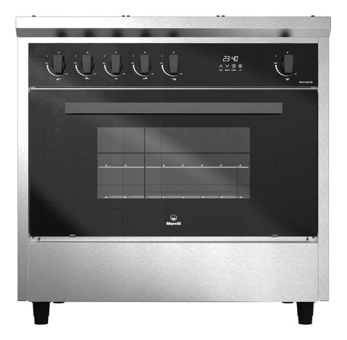 Cocina Morelli Prego 900 Touch Inox 5 Hornallas Con Visor D1