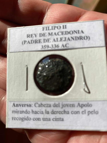 Antigua Moneda Griega De Filipo Ii Padre De Alejandro Magno