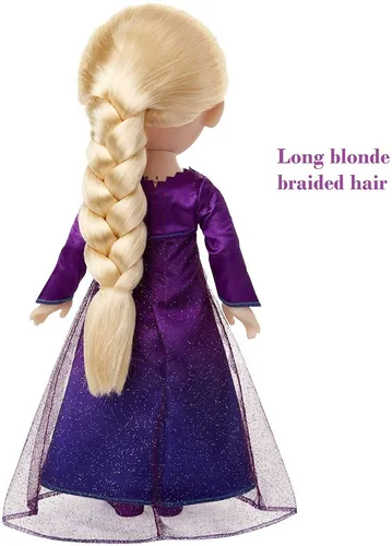 Elsa con vestido morado hot sale