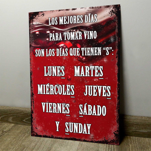 Chapa Retro Vintage Cartel Cuadro Decorativo Frases Cfh010