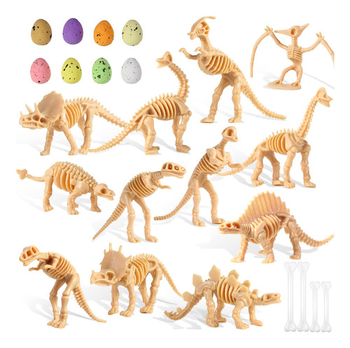 24 Pc Dinosaurio Fosil Skeleton Dino Bones Dino Din Din Colo