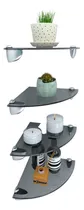 Comprar 4 Repisas Esquineras Grises Cristal Templado 25x25 Cm X 6mm