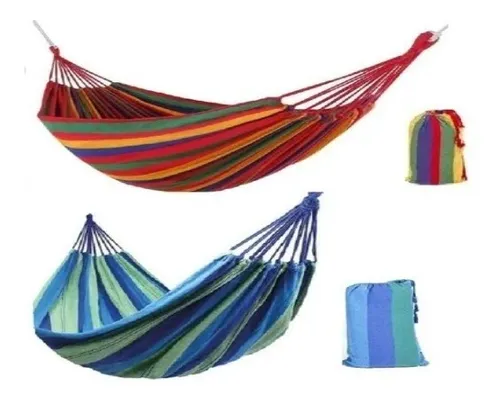 comprar Hamaca Camping Grande 1 P. Jardín Colgante Con Bolso Algodo 