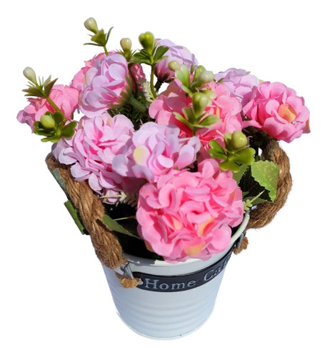 Decoración Plantas Artificiales 2 Macetas Blancas