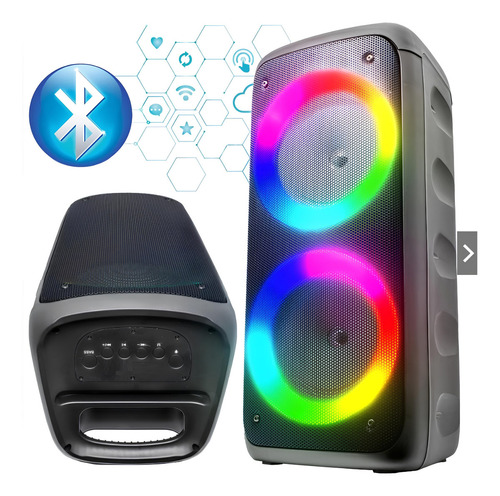 Caixa De Som Portátil Alto Falante Grande Potente 110/220v Com Microfone Caixa De Som Bluetooth Caixinha De Som Alta Caixa De Som Com 2 Alto Falantes Caixa De Som Residencial Caixinha Portatil Bluetoo