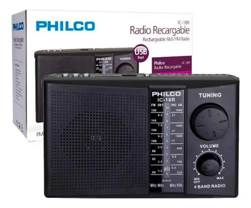 Radio Portatil Philco Ic-18r Multibandas Usb