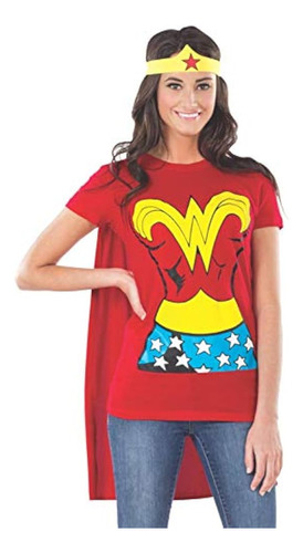 Rubíes Disfraz Dc Comics Maravilla Camiseta De Mujer Con Cap