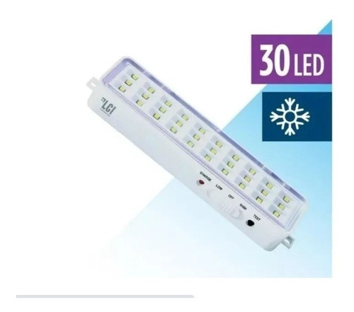 Luz De Emergencia Recargable Led 30 Leds Slim Bateria Litio