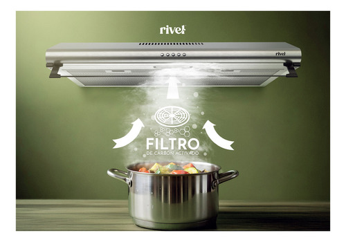 Campana Extractora Cocina 75cm Rivel Camp-ixb75 Acero Inox Color Plateado