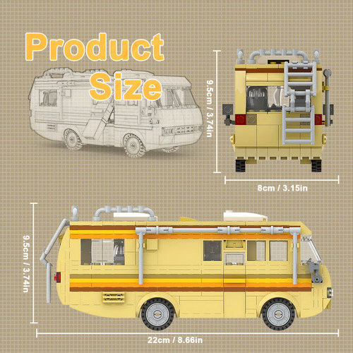 Nuevo Set De Construcción De Coches Movie Break Bad Bus Rv P