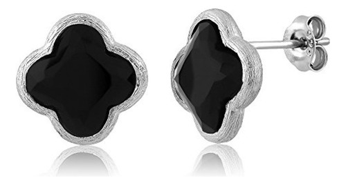 Aretes Gem Stone King 925 Plata De Ley Forma De Flor Diseos 