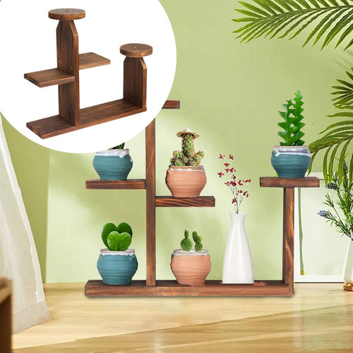 Soporte De Planta De Madera De Soporte De Macetas