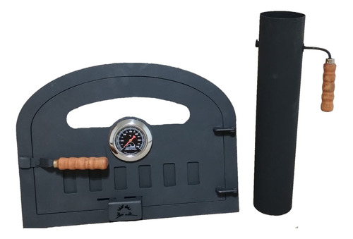 Combo  (puerta Chapa Horno C/ Visor Y Reloj Chimenea) Envìo