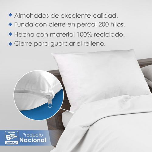 2 Pz Almohada Confort Firme Hotelera Estandar