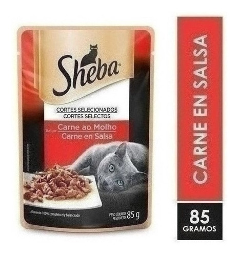 Sheba Alimento Humedo Para Gato Adulto Carne Sobre - 85 Gr