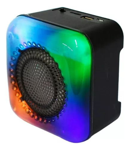 Parlante Portatil Bluetooth Inalambrico Luz Led Rgb Fm Usb