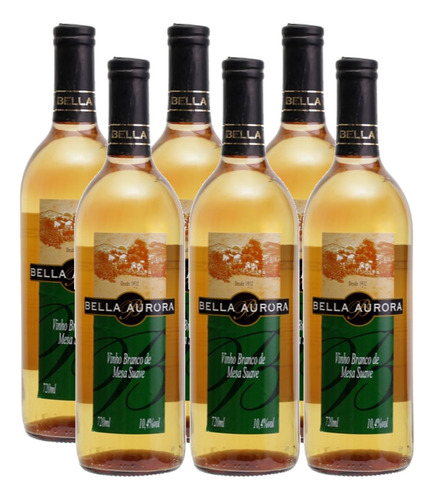 Kit 6 Vinhos Branco Suave Niagara 720ml - Bella Aurora