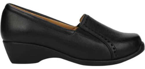 Zapato De Piel Especial Con Elastico Enrico Ferri 6720 Negro