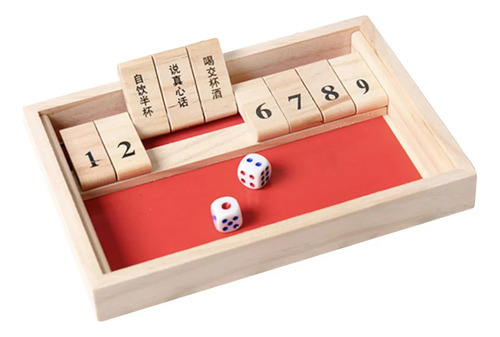 9 Números Cerrar La Caja Juego De Mesa Con Dados Para Bar