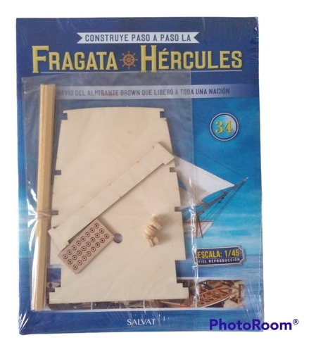 Fascículo + Pieza P/armar La Fragata Hércules N° 34. Nuevo