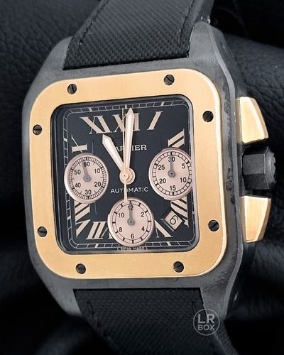Cartier Santos 100 Xl Chronograph Rosegold & Titanium Dlc (Usado)