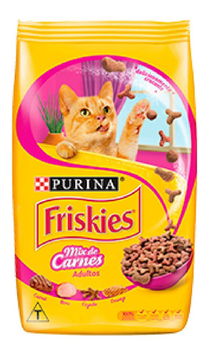 Alimento Friskies s para gato adulto sabor mix de carnes em sacola de 500g