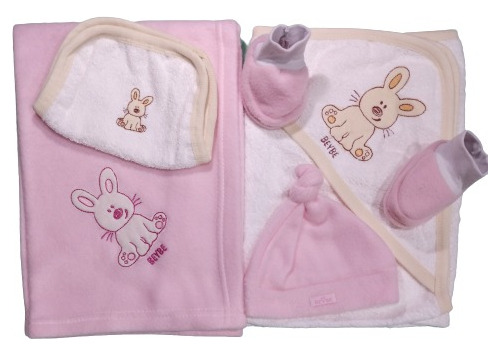 Set Nacimiento Ajuar Bebé Manta Polar Recién Nacido Unisex